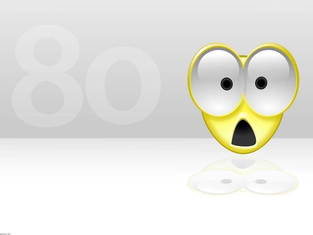 surprised emoji on gray background