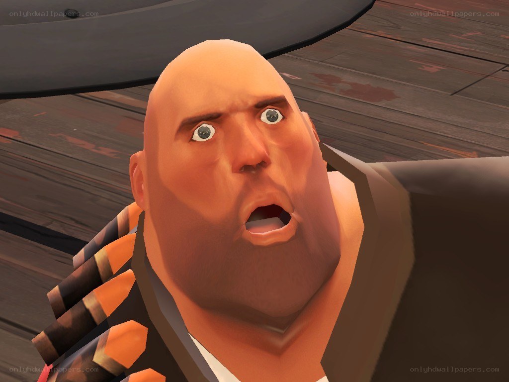 surprised heavyset man