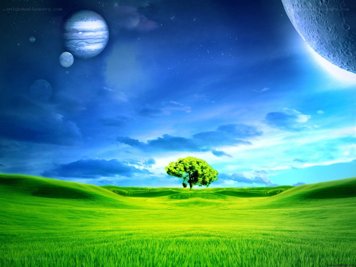 Surreal alien landscape