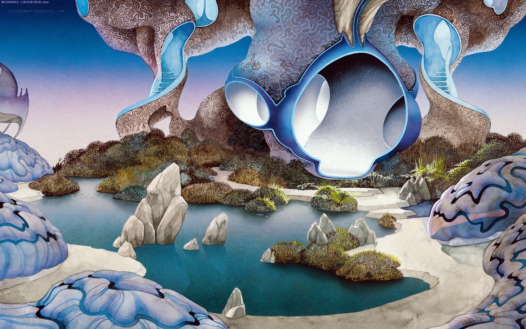 Surreal alien landscape