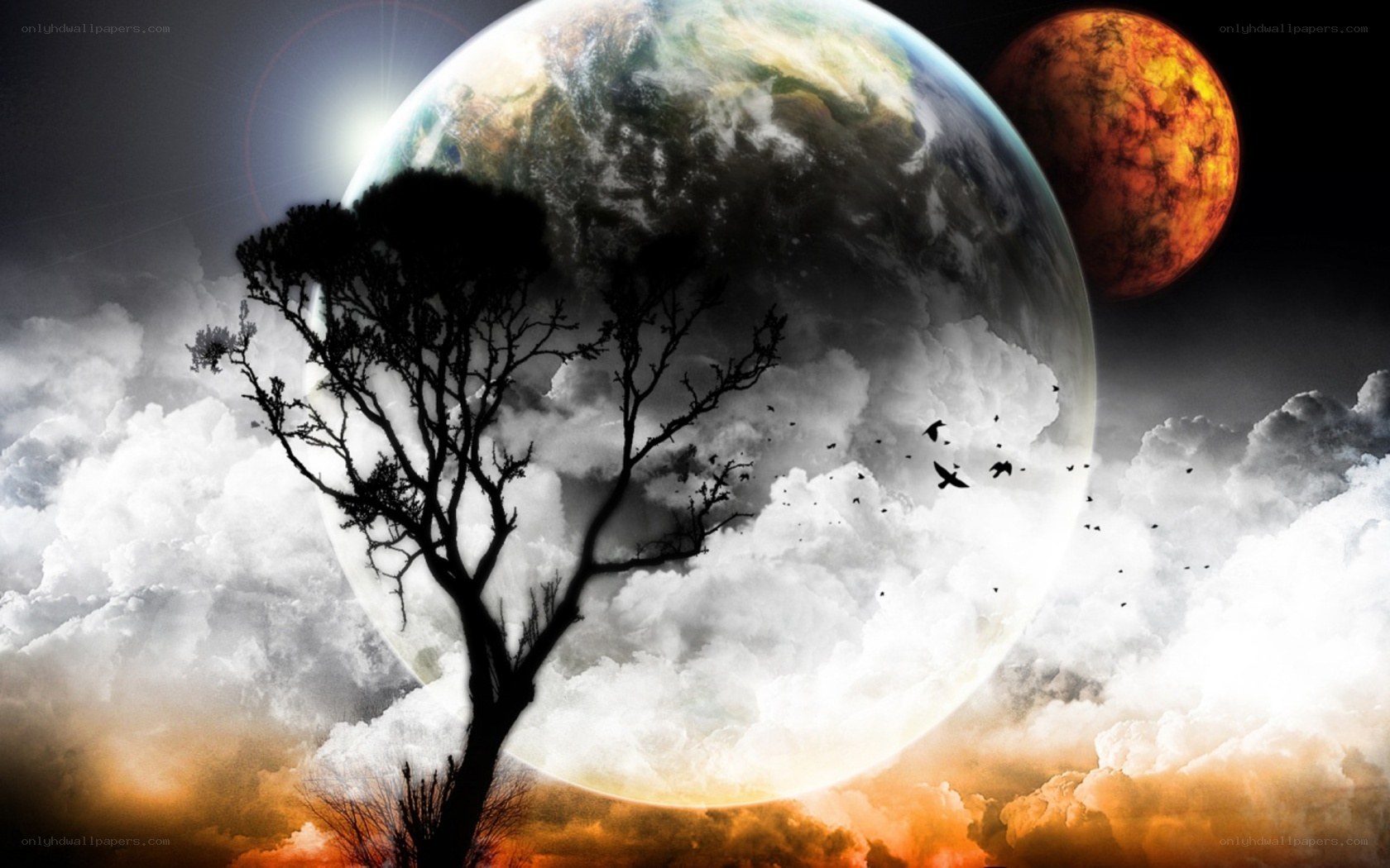 surreal alien landscape