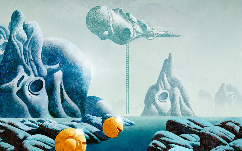 surreal alien landscape