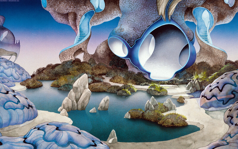 Surreal Alien Landscape — Blue, Dreamlike