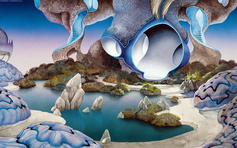 Surreal Alien Landscape — Blue