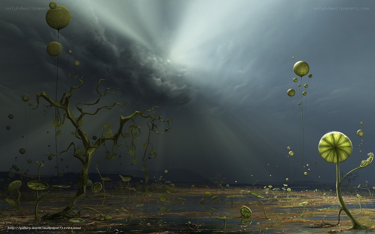 Surreal alien landscape