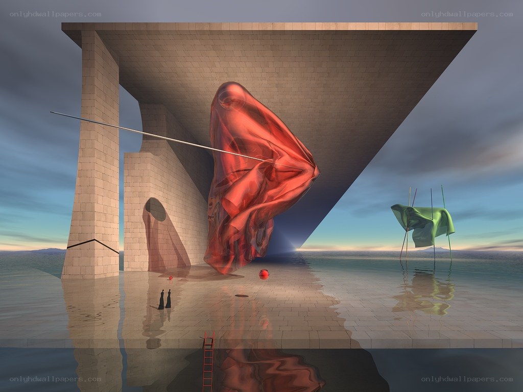 Surreal architectural landscape