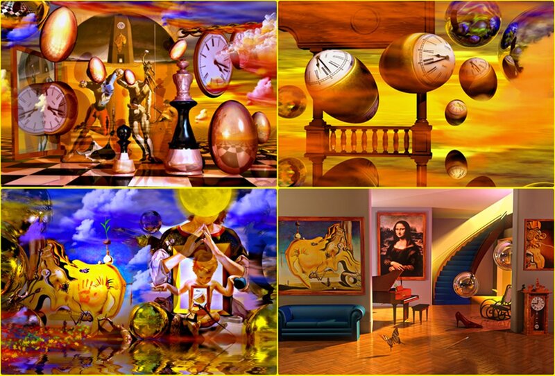 Surreal art collage