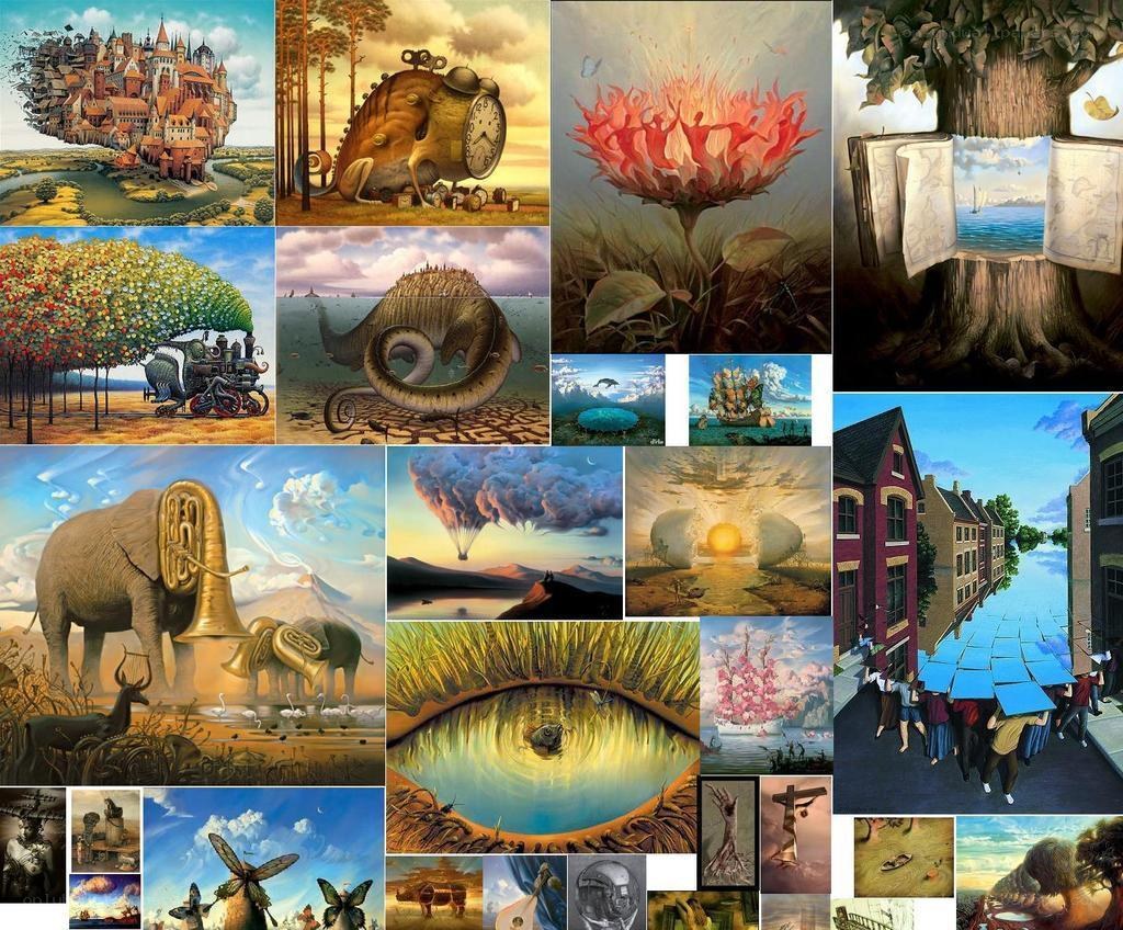 Surreal art collage