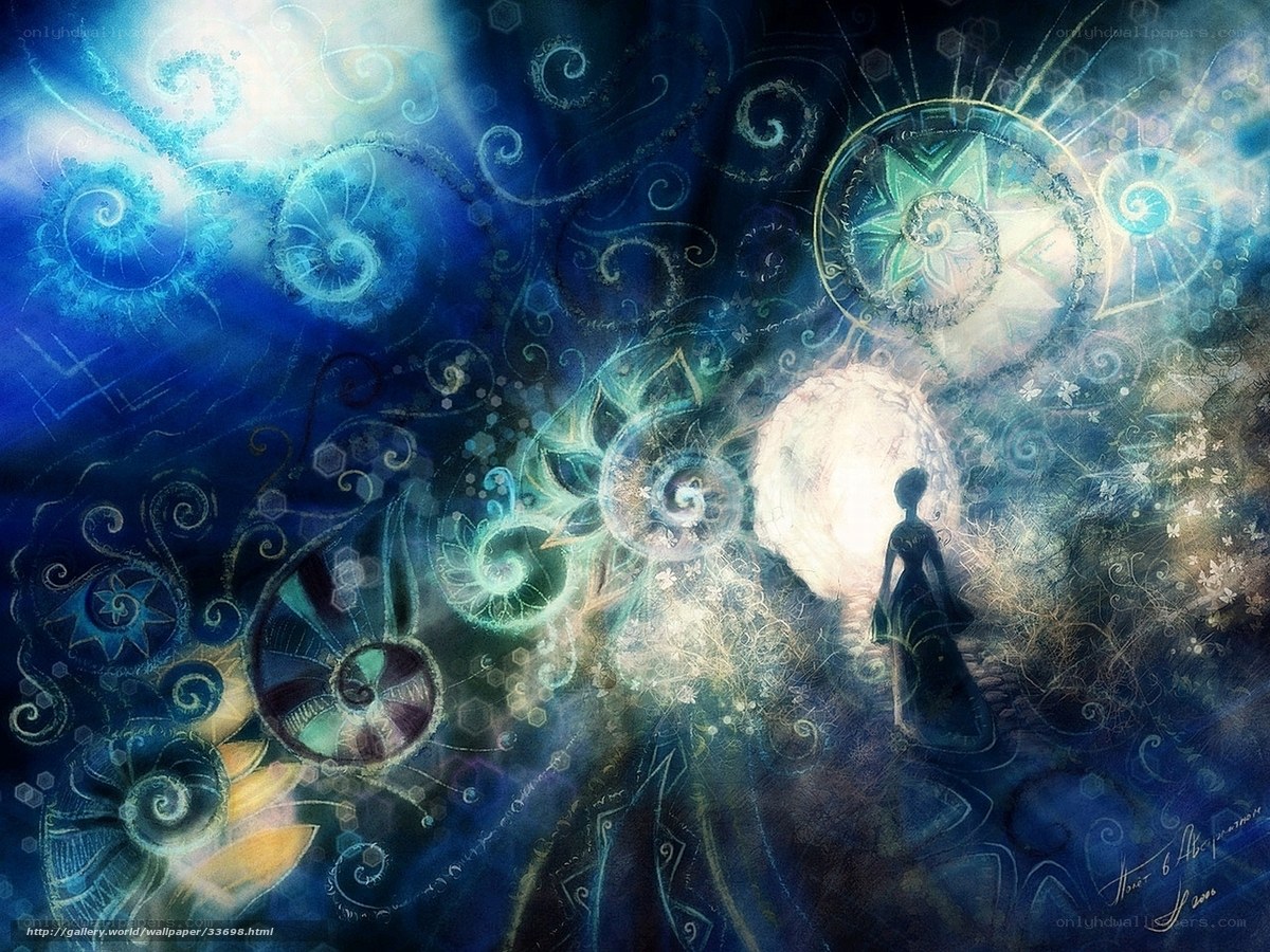 surreal blue dream world
