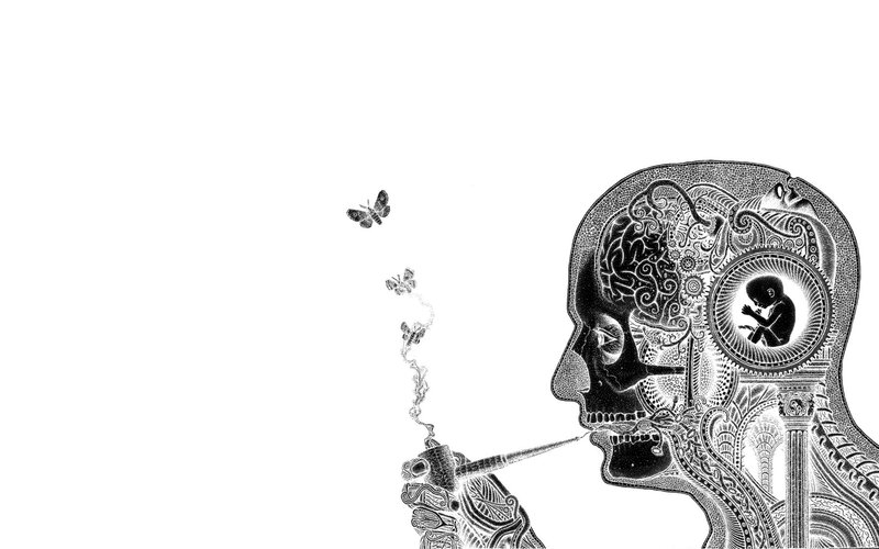 surreal brain illustration