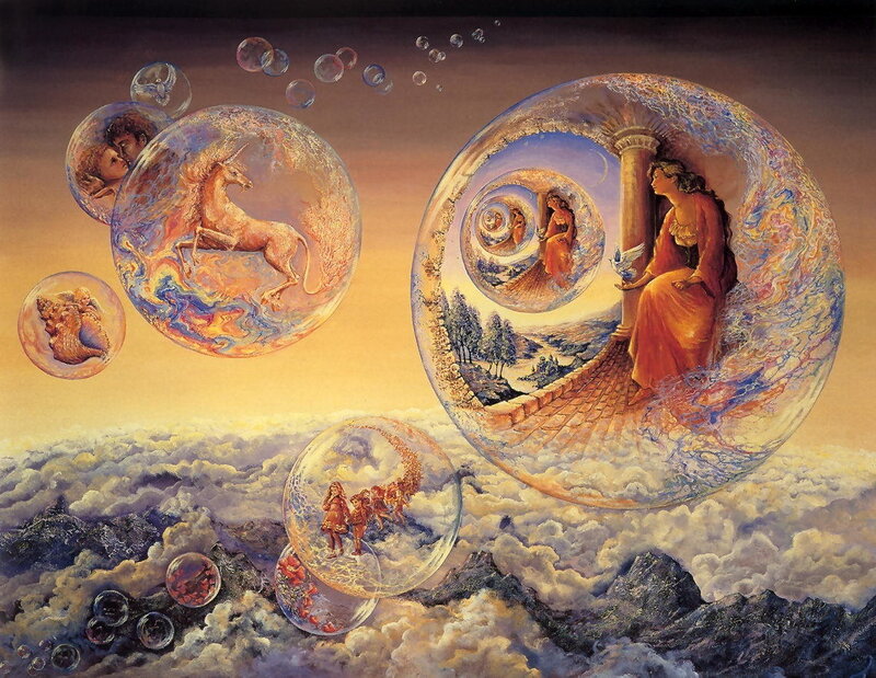 Surreal bubbles with figures