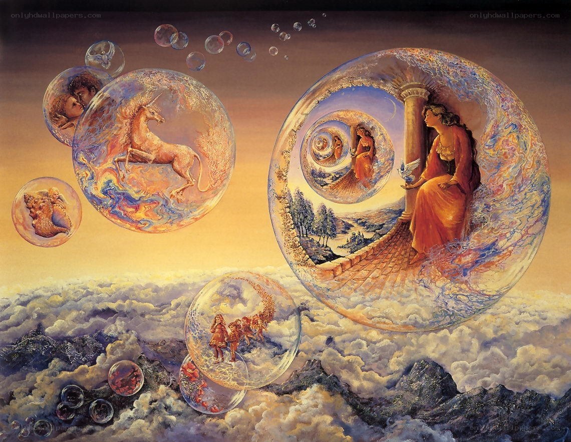 Surreal bubbles with figures