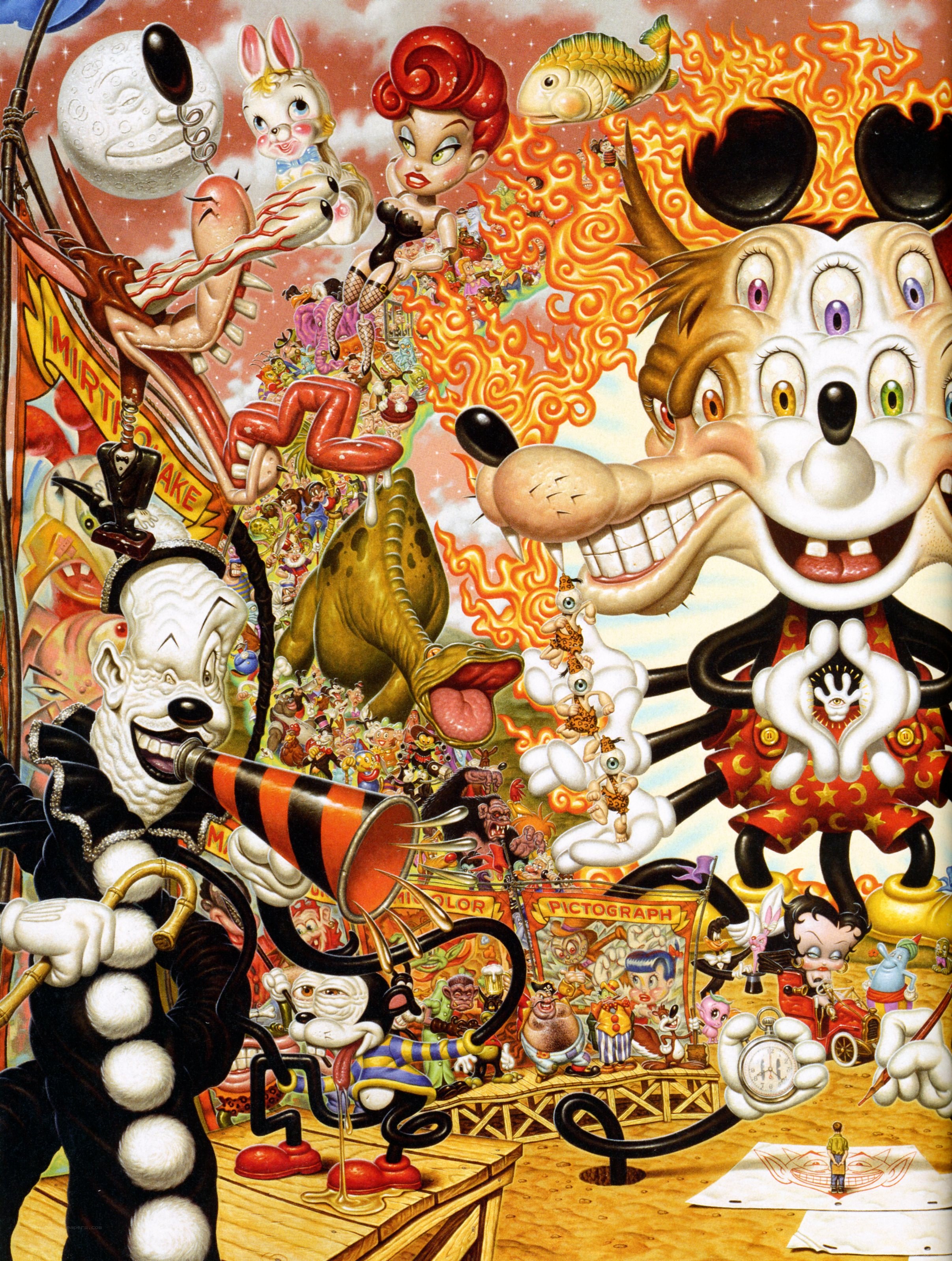 Surreal cartoon collage artwork