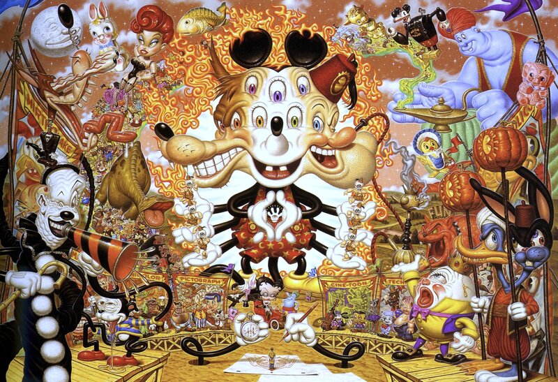 Surreal cartoon collage