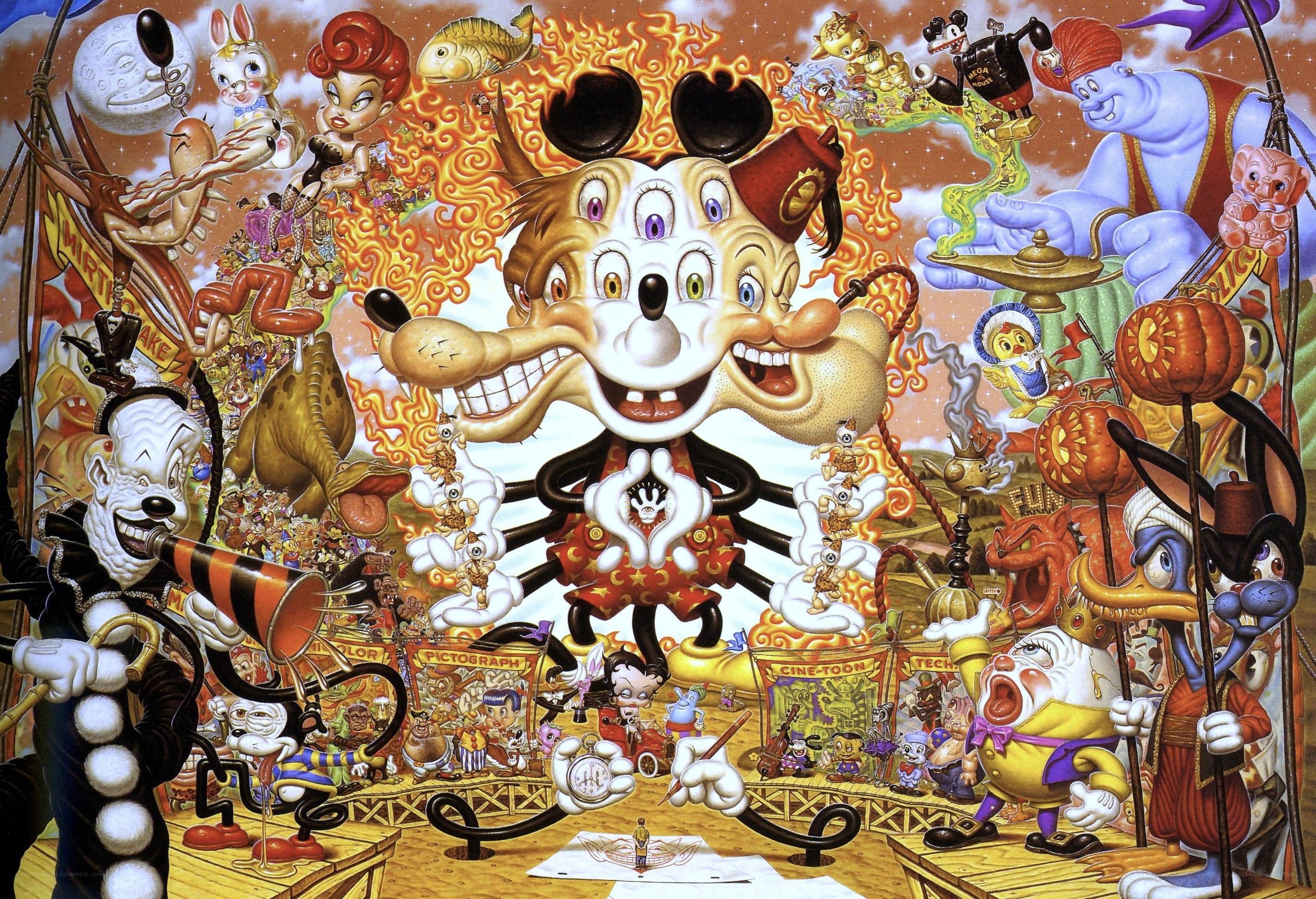 Surreal cartoon collage