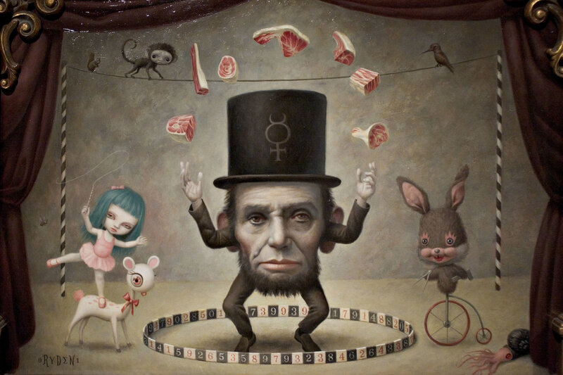 Surreal circus with Lincoln
