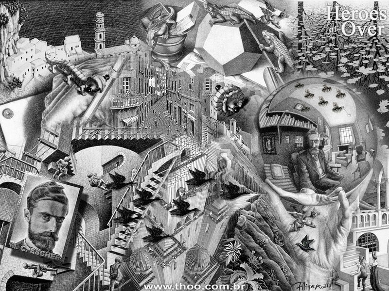 Surreal Cityscape Illustration — Black