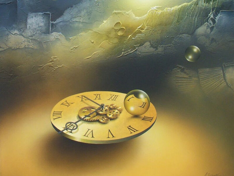 Surreal clock and gears