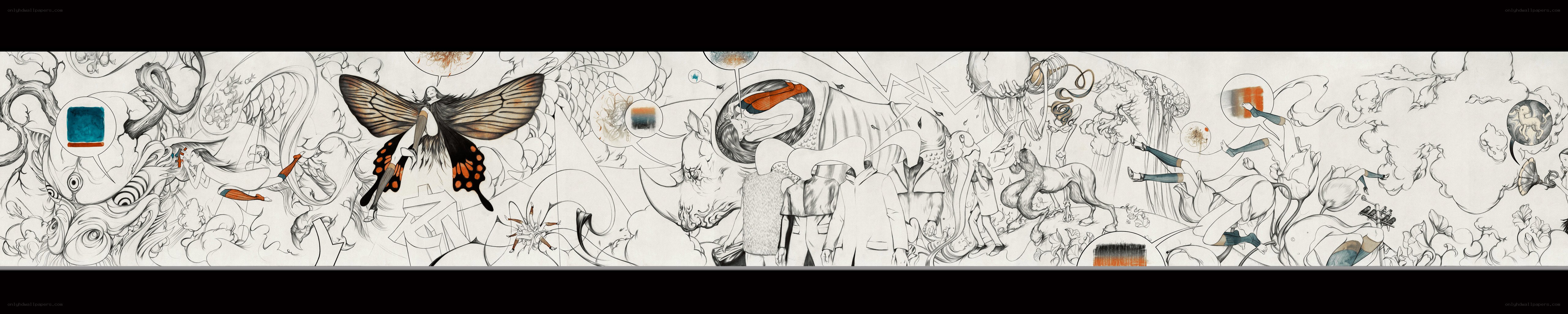 surreal creature collage
