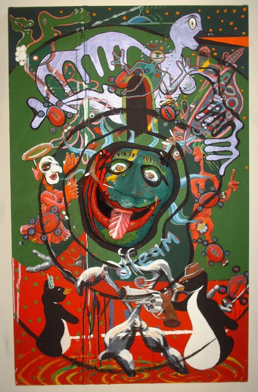 Surreal creature collage