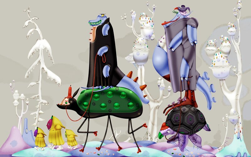 Surreal creature parade