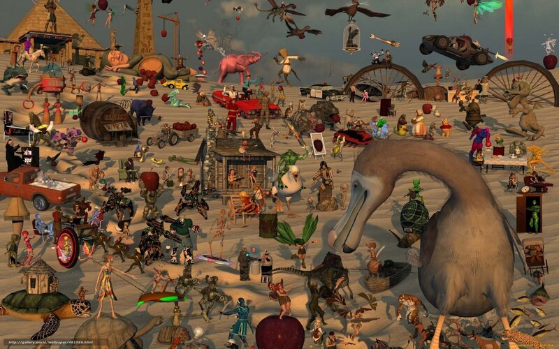 Surreal desert collage