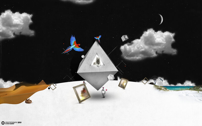 surreal desert dreamscape