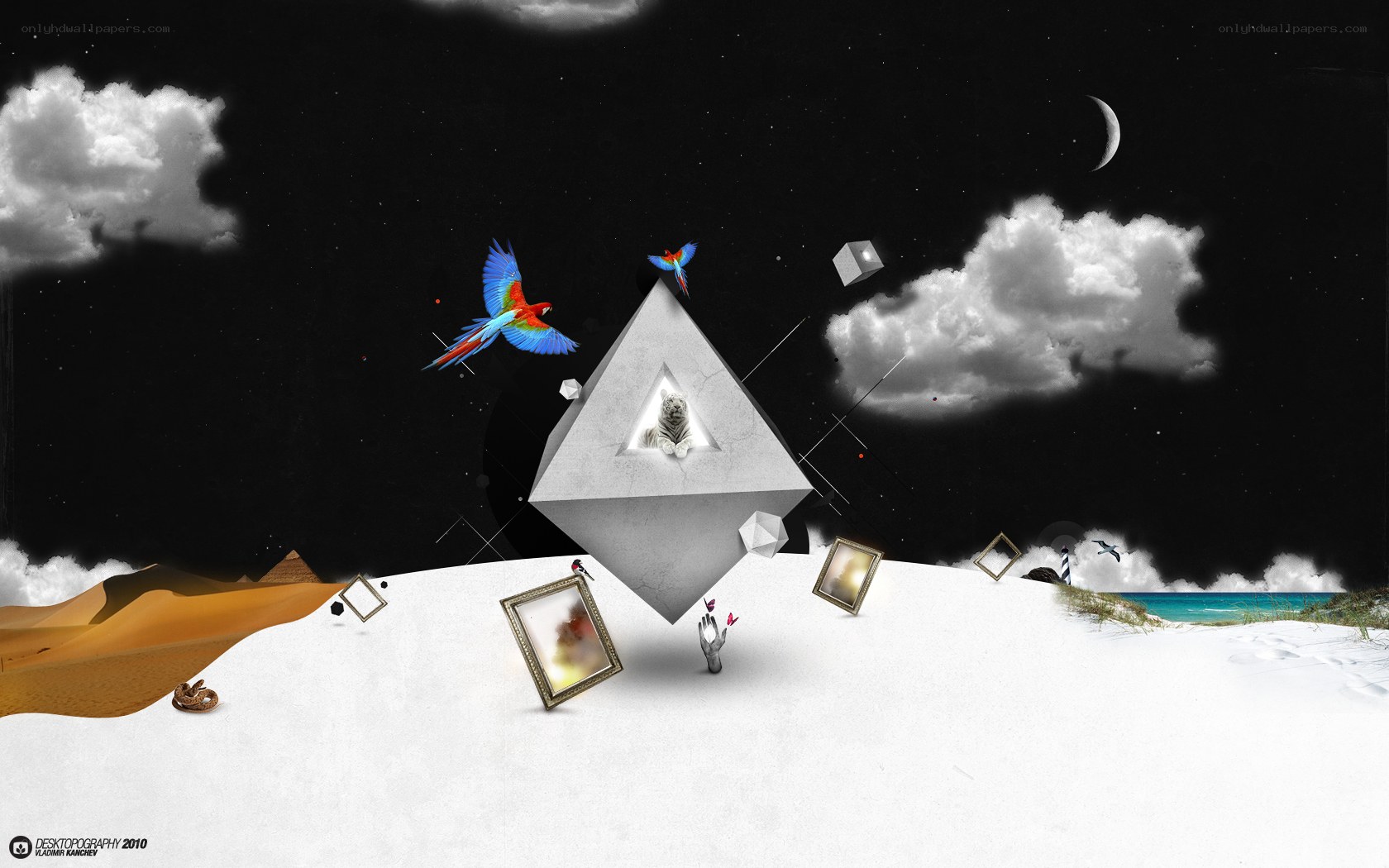 surreal desert dreamscape