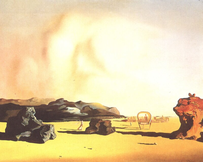Surreal Desert Landscape — Yellow
