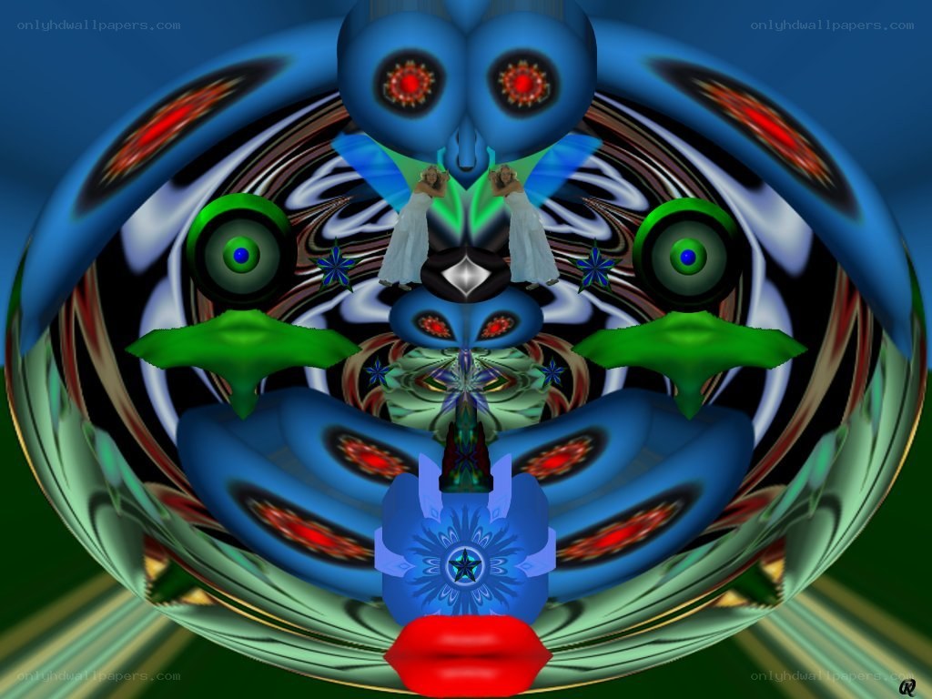 surreal digital art with faces