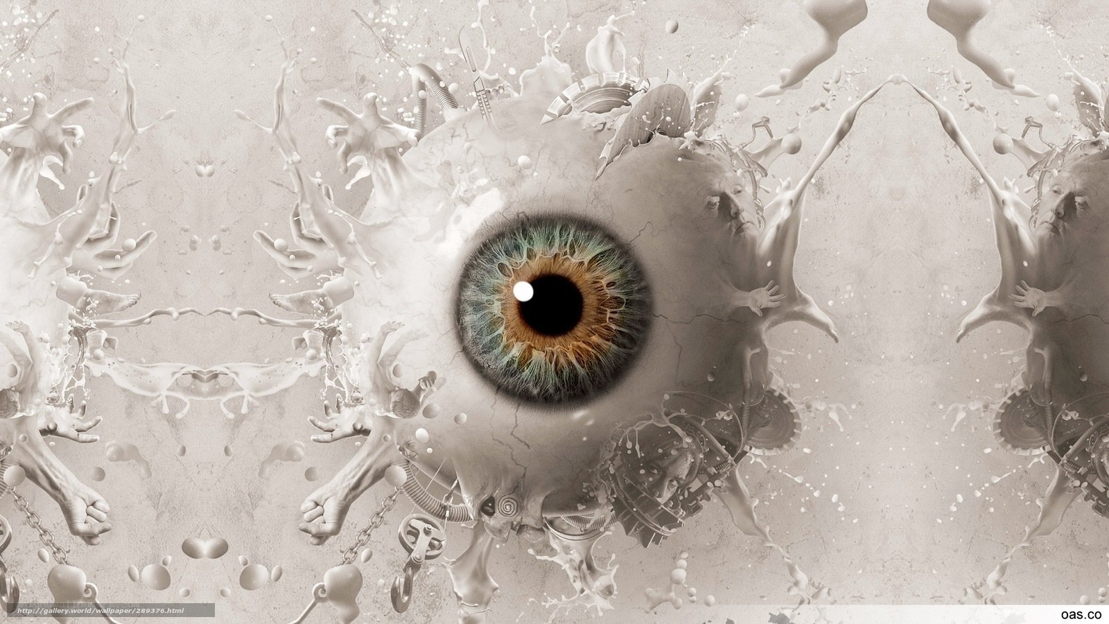 surreal eye explosion art