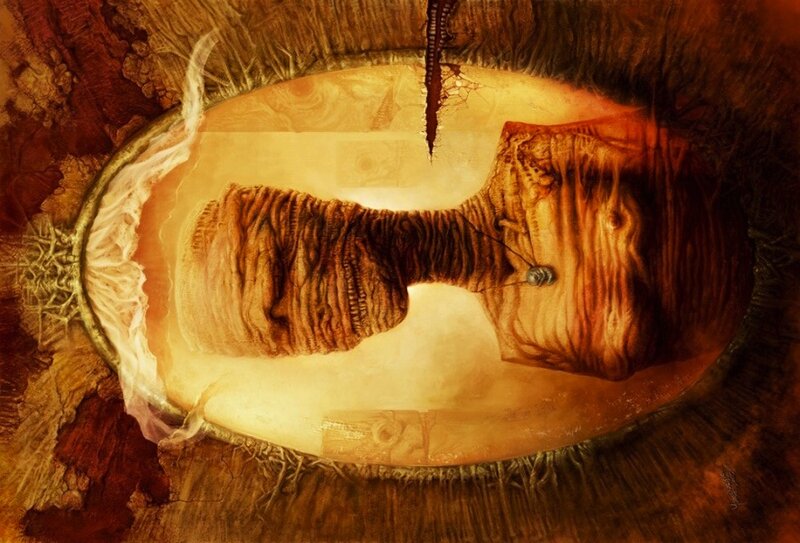 surreal eye with organic form