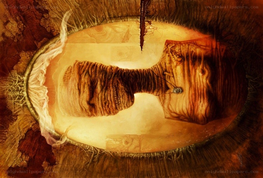 surreal eye with organic form