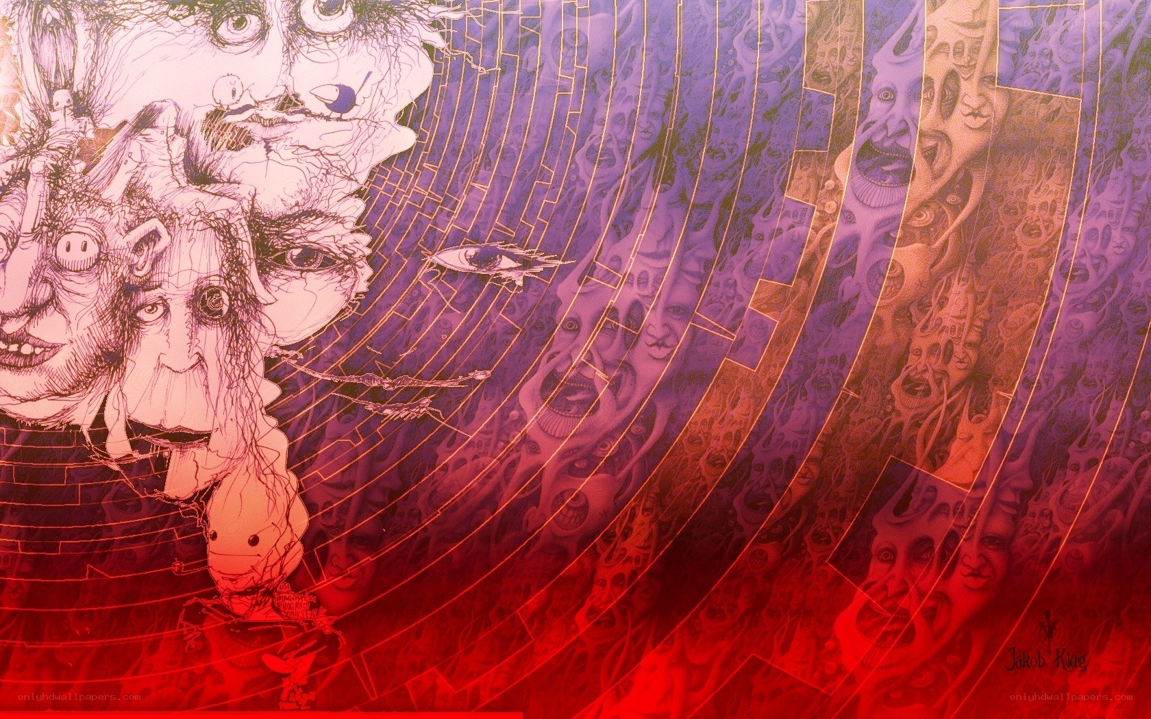 Surreal face collage artwork