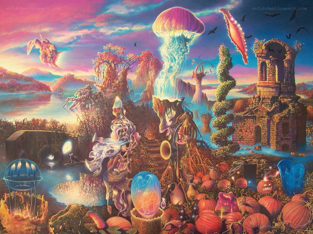 surreal fantasy landscape