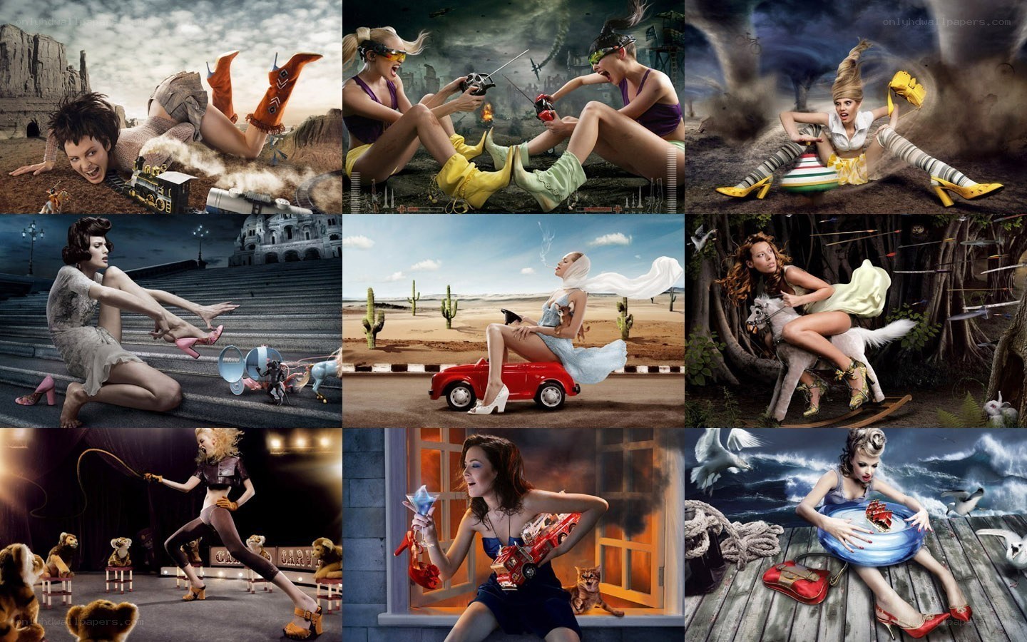 surreal fashion collage
