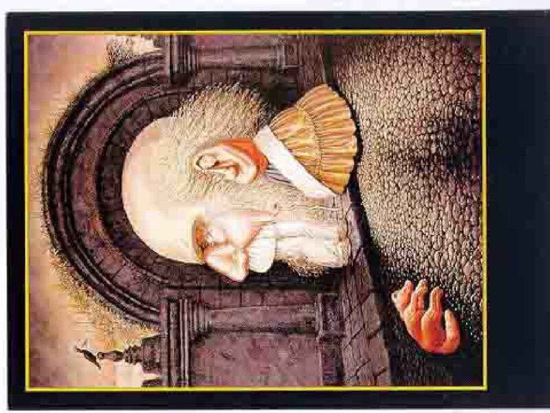 surreal figure in architectural setting