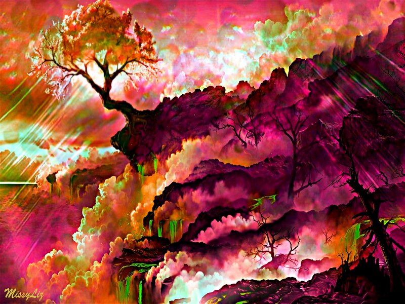 Surreal Floating Island