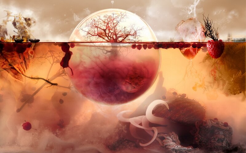 Surreal Floating Sphere