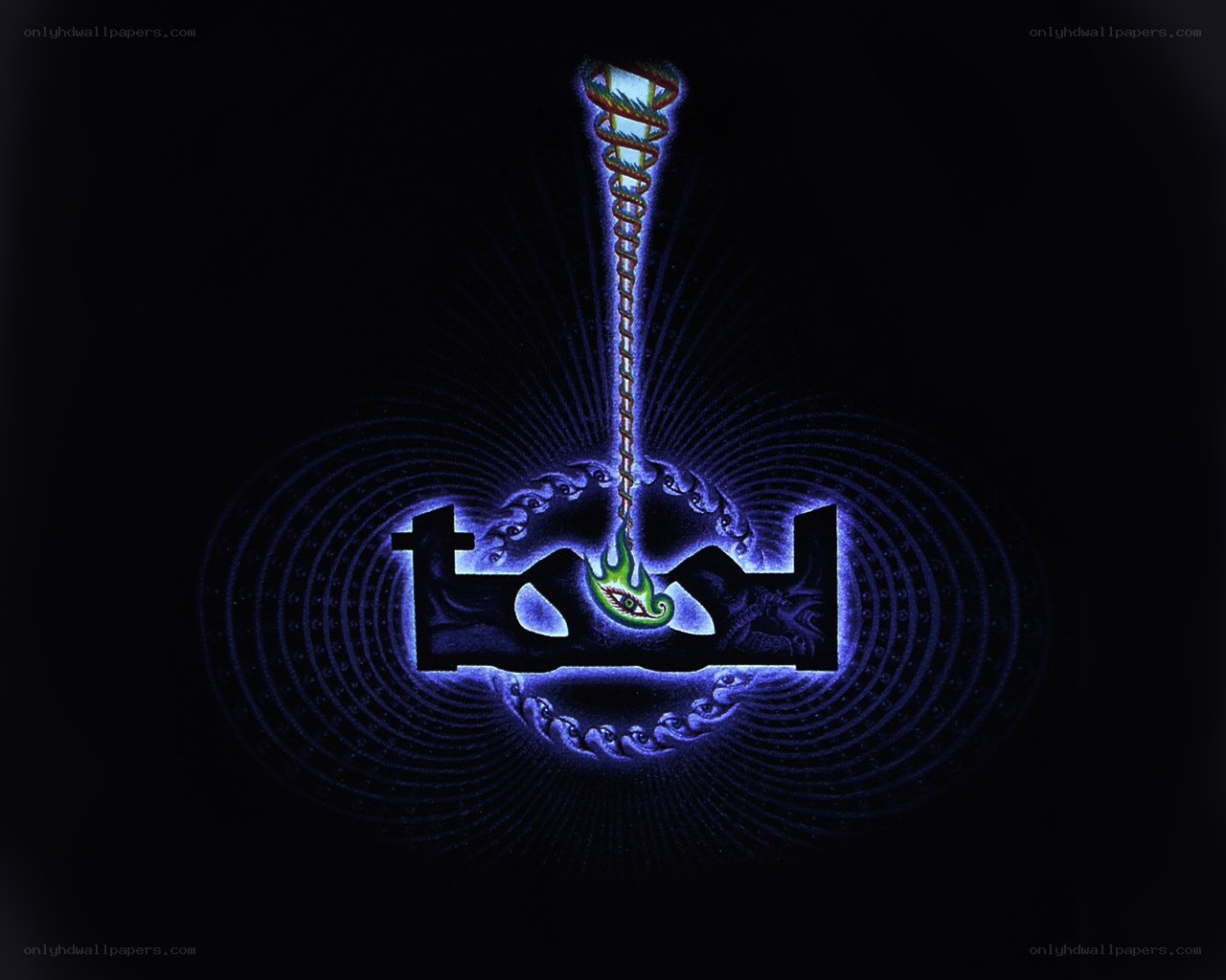 Surreal glowing symbol