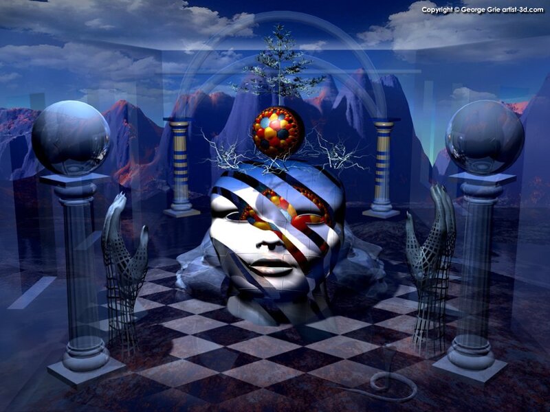Surreal Head Sculpture