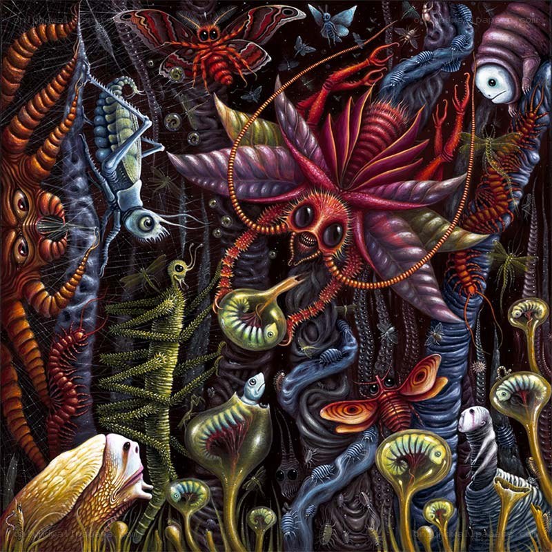 Surreal insect colony artwork