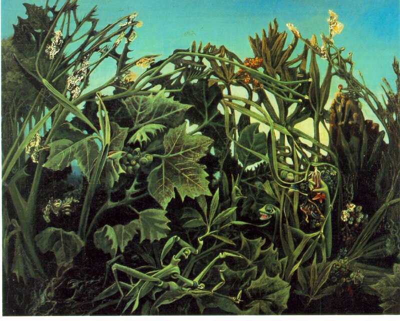 Surreal jungle with reptiles