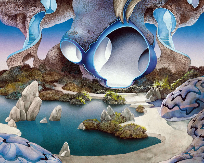 Surreal Landscape with Pool