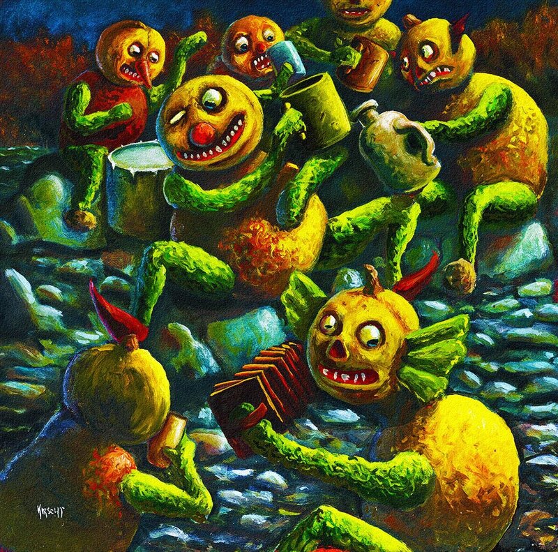 Surreal monster party