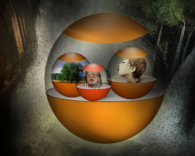 surreal nested spheres