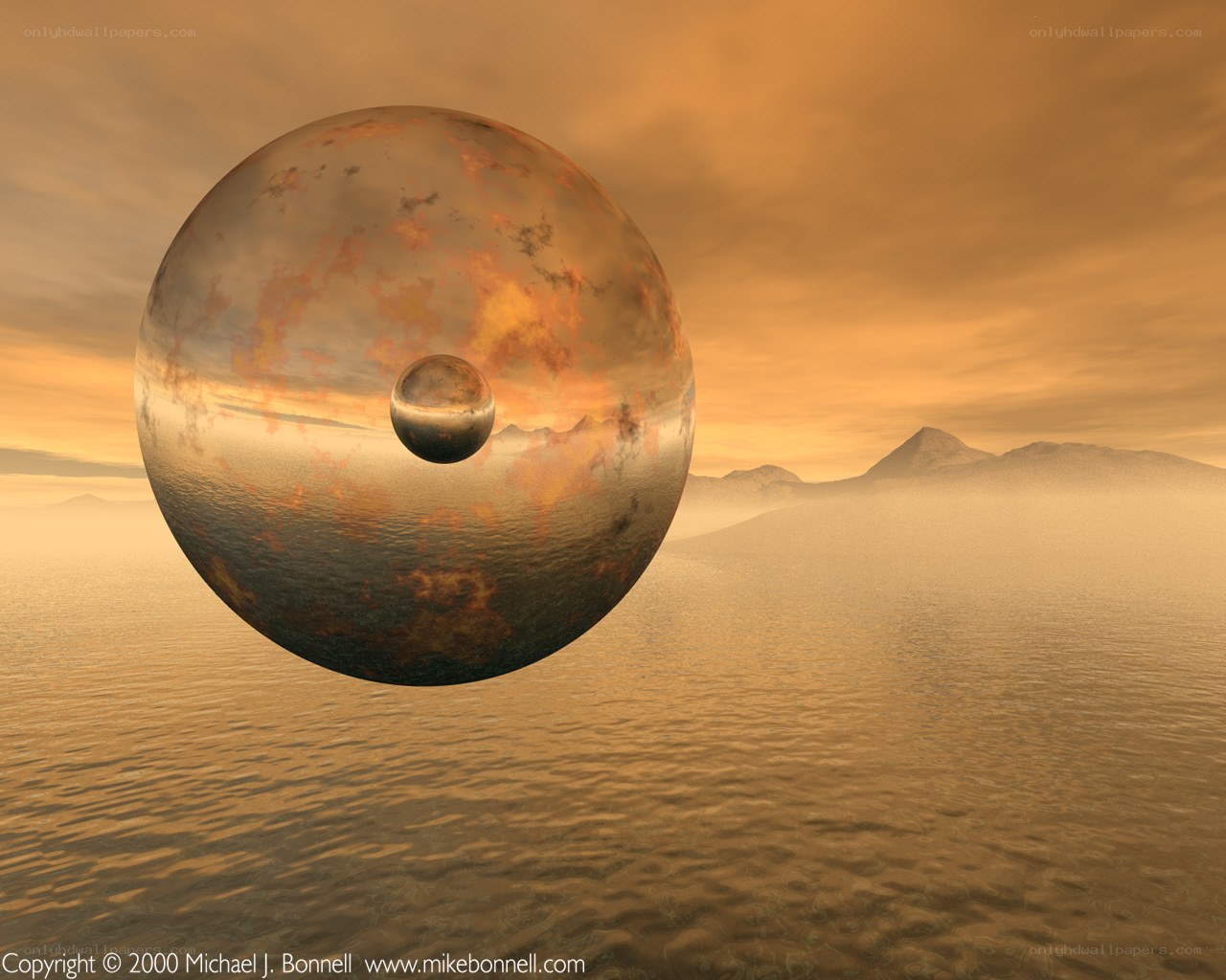 Surreal planet sphere