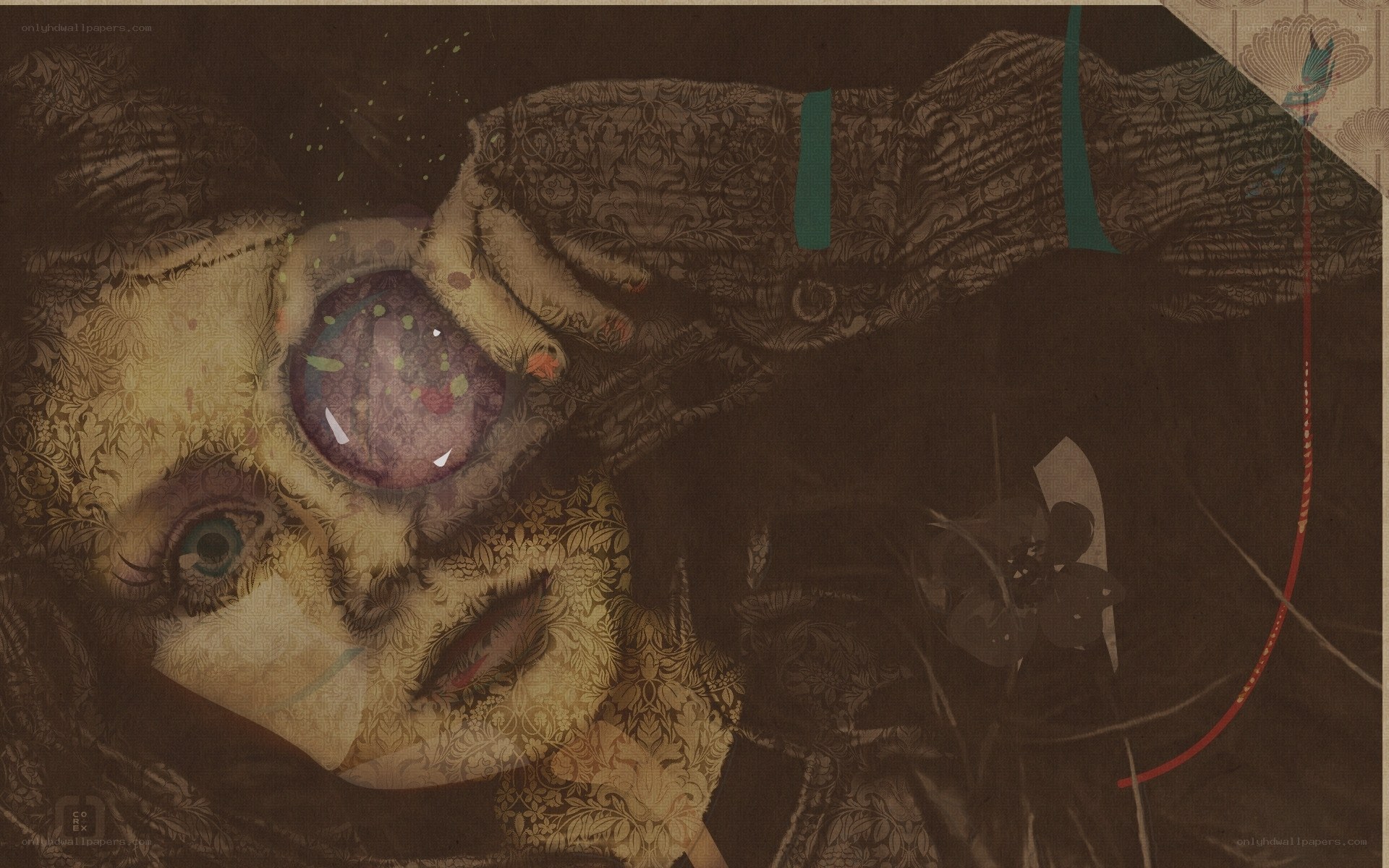 surreal portrait with large eye