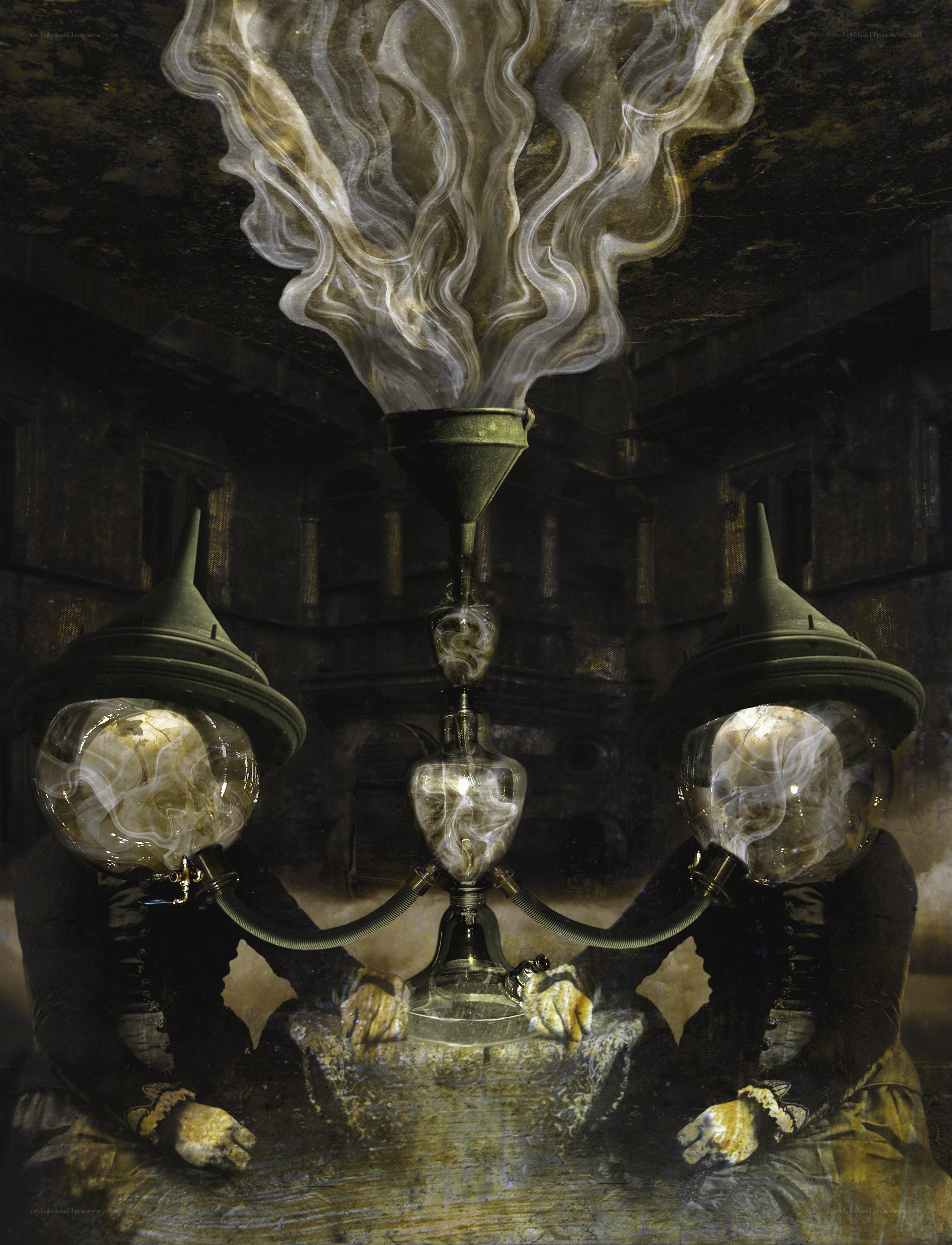 surreal smoke ritual