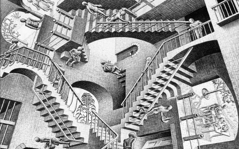 Surreal staircase labyrinth